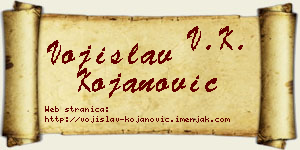 Vojislav Kojanović vizit kartica